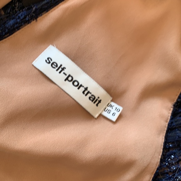 Self-portrait navy blue cocktail HOLIDAY dress! - Picture 7 of 8